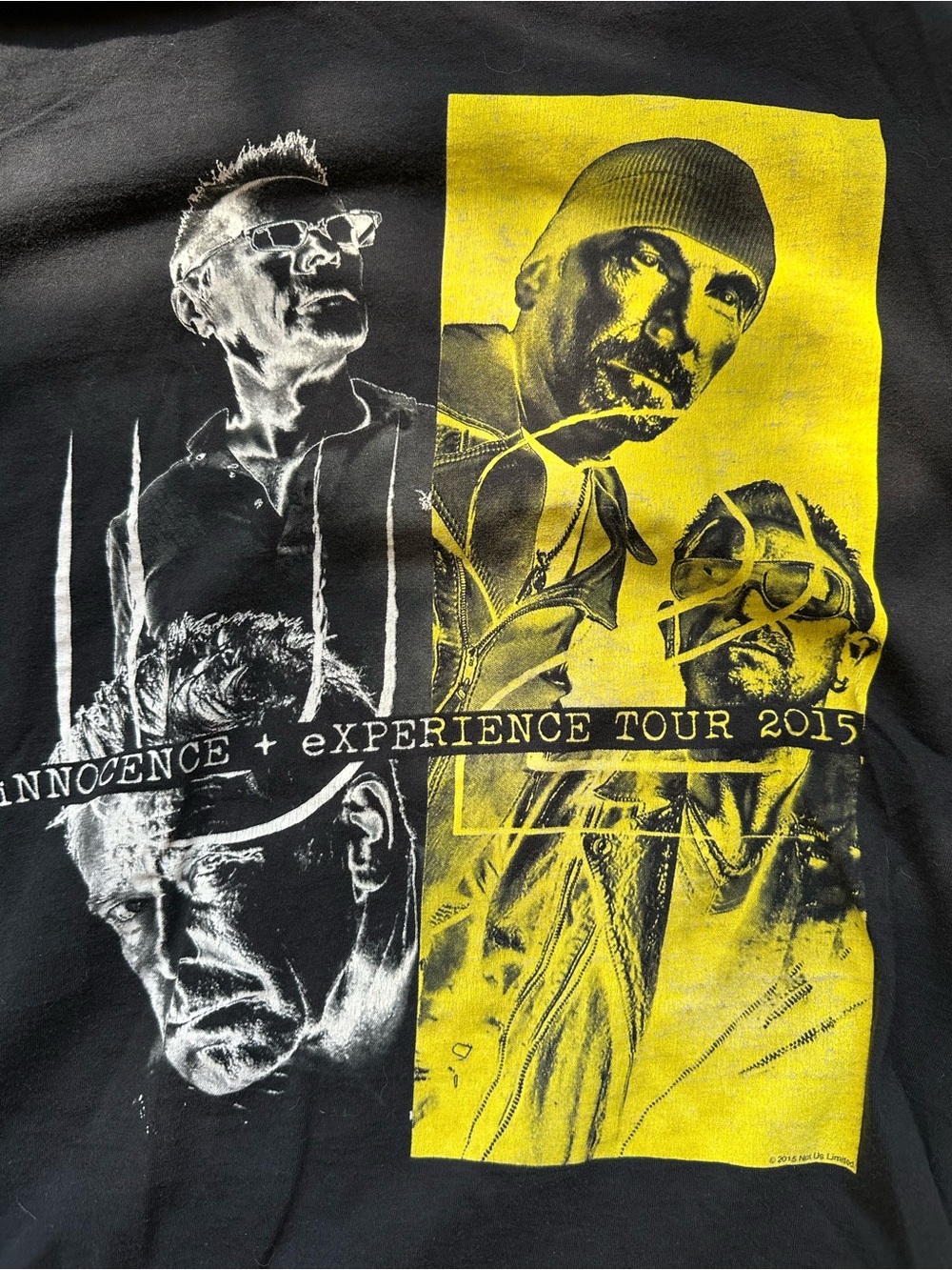 U2 Innocence + Experience Tour 2015 Graphic Tee - Black & Yellow